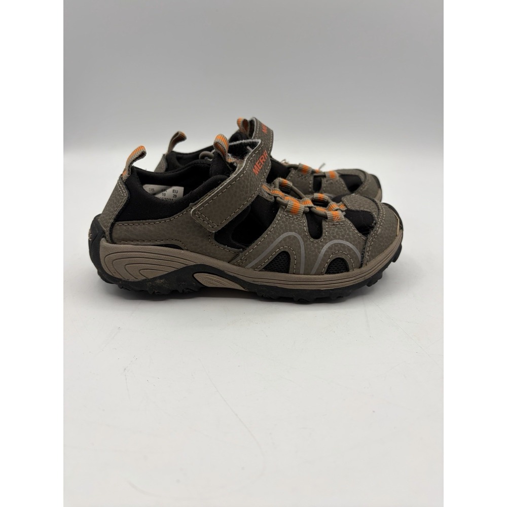 Merrell Hiking Sandals Water-friendly Quick-dry Kids Boys 11M Orange Gray